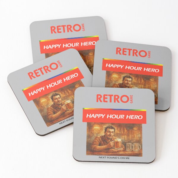 Item preview, Happy Hour Hero 8-bit Era 80s Tee designed and sold by DopeyRobot.