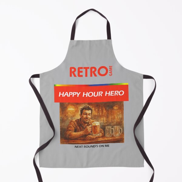 Item preview, Happy Hour Hero 8-bit Era 80s Tee designed and sold by DopeyRobot.