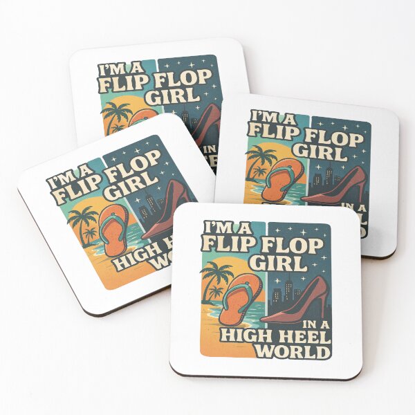 Item preview, I’m a Flip Flop Girl in a High Heel World – Funny Beach Lover Retro Design designed and sold by SoulThread Studio.