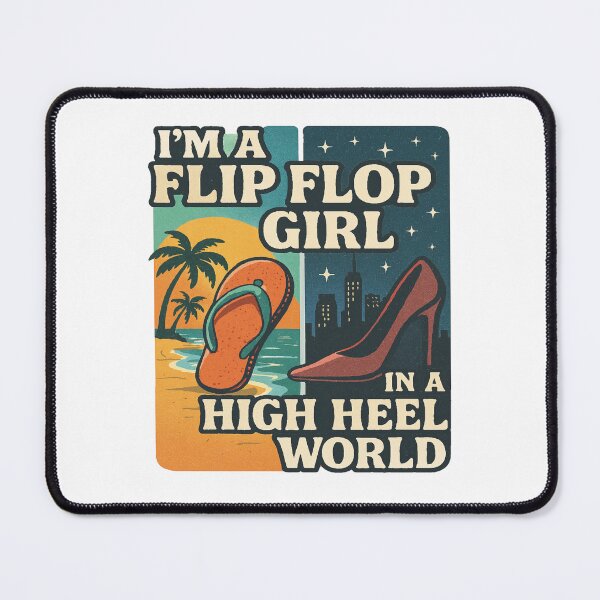 Item preview, I’m a Flip Flop Girl in a High Heel World – Funny Beach Lover Retro Design designed and sold by SoulThread Studio.