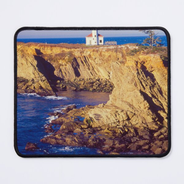 Item preview, Lighthouse Overlooking Rocky Coast designed and sold by jklune.