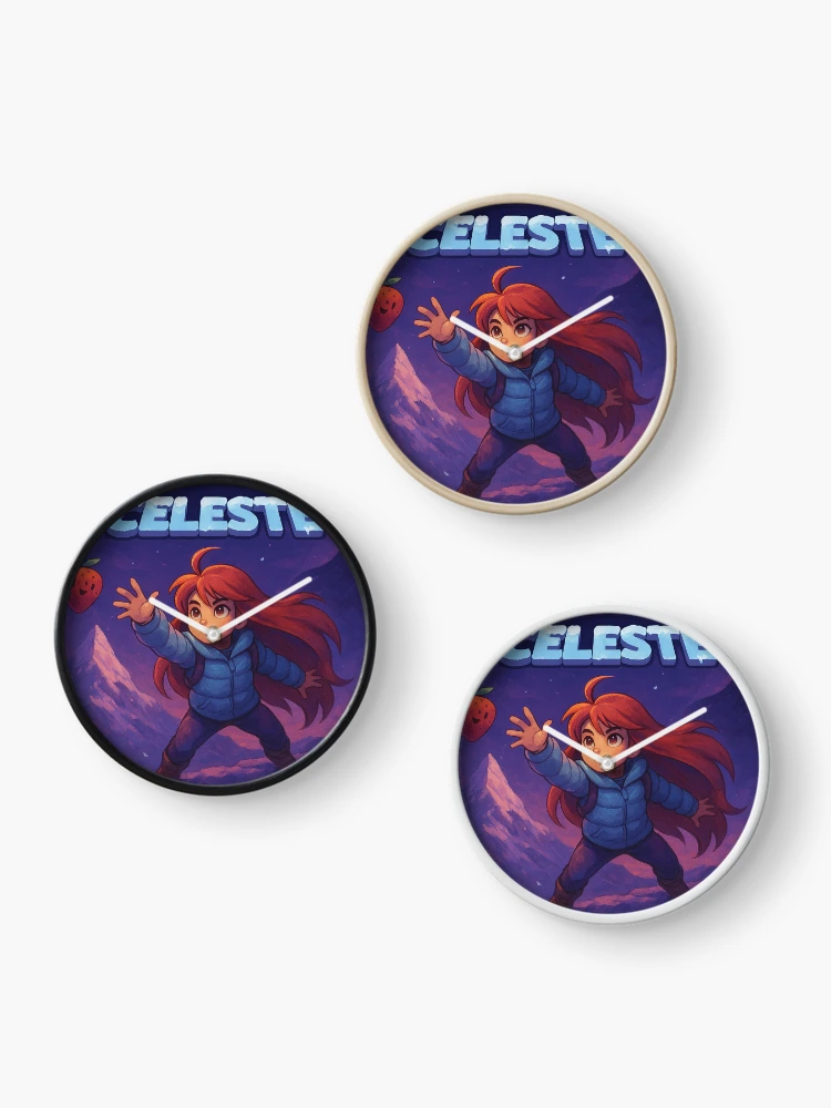 Thumbnail 3 of 4, Clock, Celeste designed and sold by FeelTheDrawing.