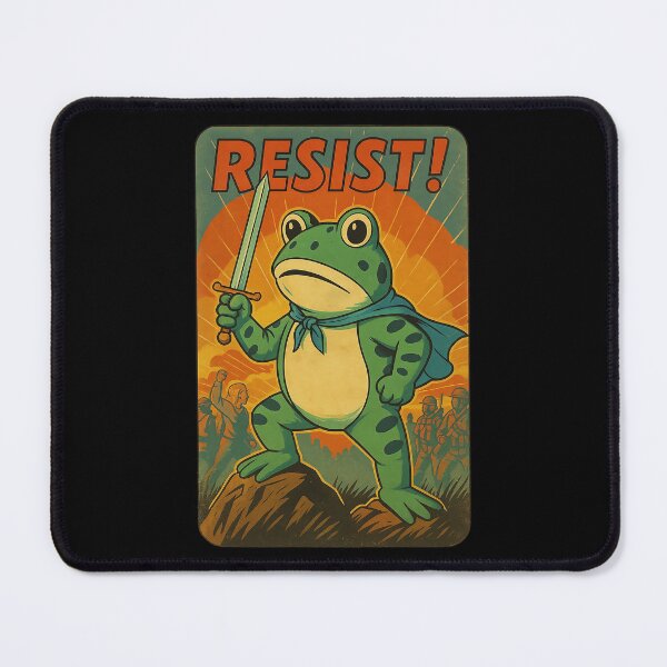Item preview, Portland Frog — Resist Poster | Retro Protest Art designed and sold by The Devil's Bargain.