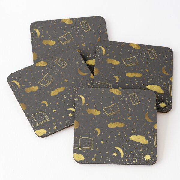 Item preview, Bookish gold pattern designed and sold by RavenAMarie .