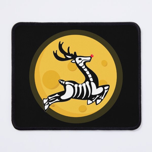 Item preview, Merry Halloween - Flying Rudolph Skeleton with Full Moon designed and sold by YonderAndBeyond.