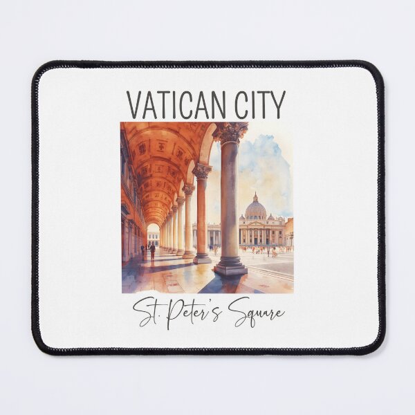 Item preview, Watercolor Design of St. Peter’s Square - Vatican City designed and sold by Sketch-Shack.