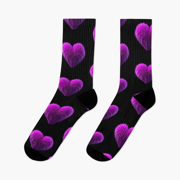 Item preview, Fluffy Purple Heart – Soft Texture and Electric Emotion designed and sold by PixelVibe782.