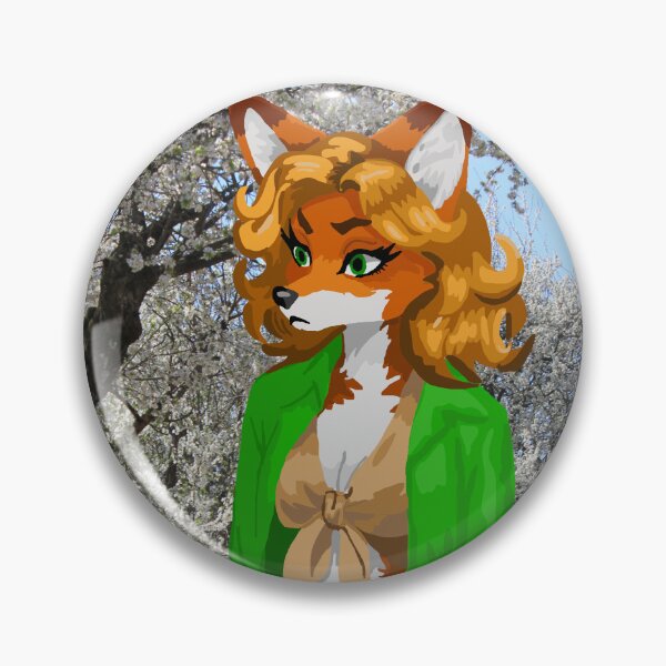 Item preview, Less than Pleased Fox Woman in Green designed and sold by KlakkDrawsStuff.