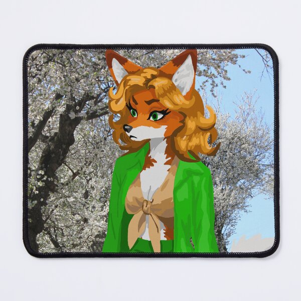 Item preview, Less than Pleased Fox Woman in Green designed and sold by KlakkDrawsStuff.