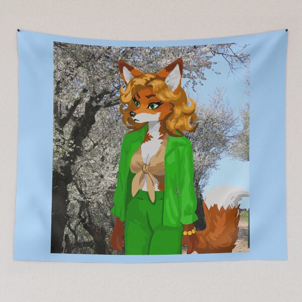 Item preview, Less than Pleased Fox Woman in Green designed and sold by KlakkDrawsStuff.
