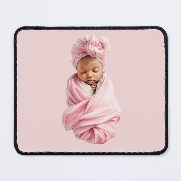 Item preview, Baby Swaddled in Pink Blanket designed and sold by Violet Peonies.