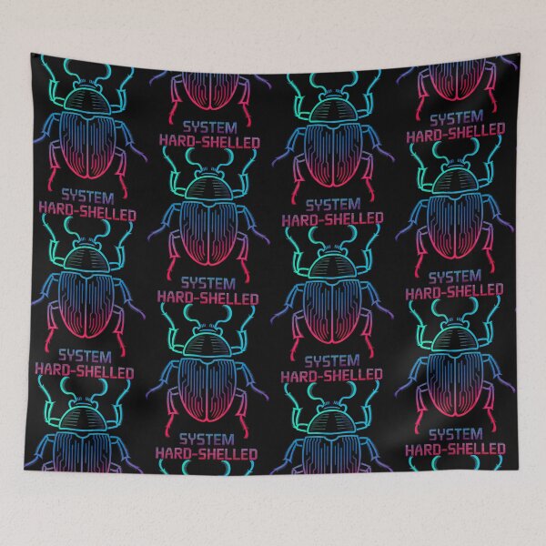 Item preview, Glowing Tech Beetle in Neon Colors designed and sold by SplashTastic.