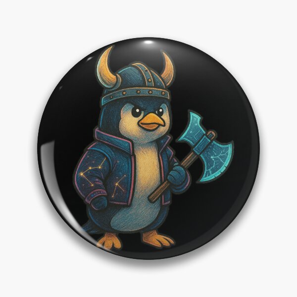 Item preview, Viking Penguin | Cute Warrior Bird Design | Adorable Norse Penguin with Horned Helmet & Battle Axe | Funny Nordic Animal Art | Kawaii Ice Viking designed and sold by OnPointOutfits.