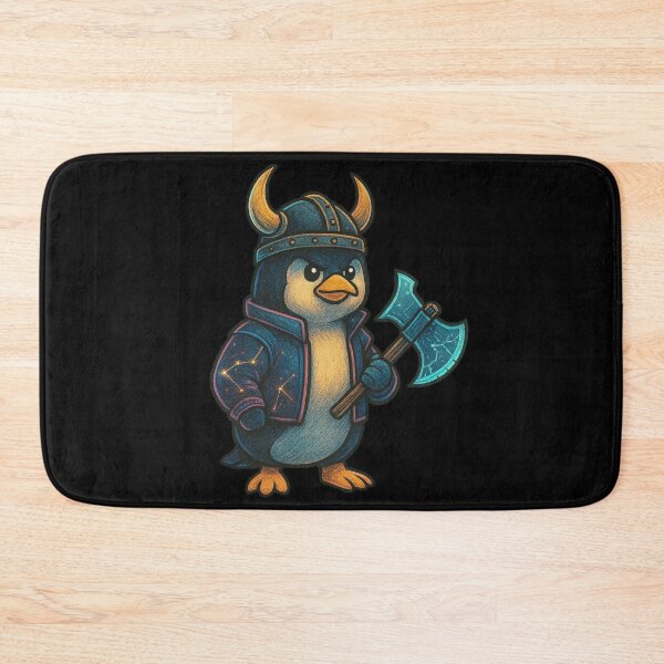 Item preview, Viking Penguin | Cute Warrior Bird Design | Adorable Norse Penguin with Horned Helmet & Battle Axe | Funny Nordic Animal Art | Kawaii Ice Viking designed and sold by OnPointOutfits.