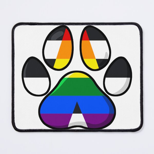 Item preview, pride - straight ally pawprint designed and sold by Official Legacy and Dameni Fan Art.