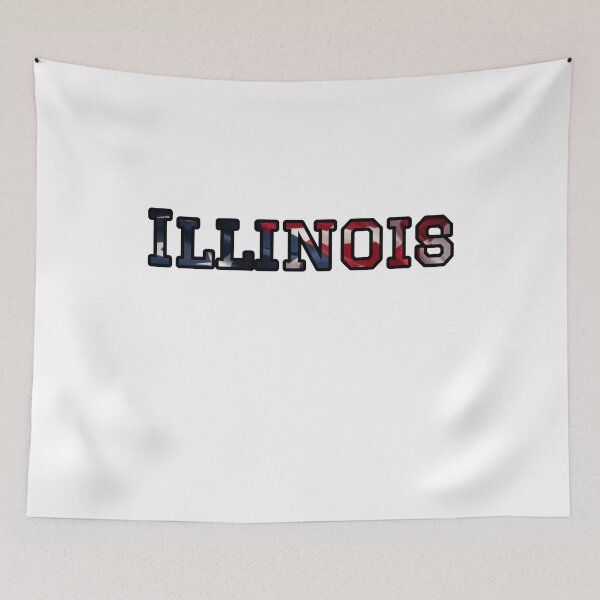 Item preview, Illinois USA Flag Typography – Patriotic American Pride Design designed and sold by Long Family Gifts.