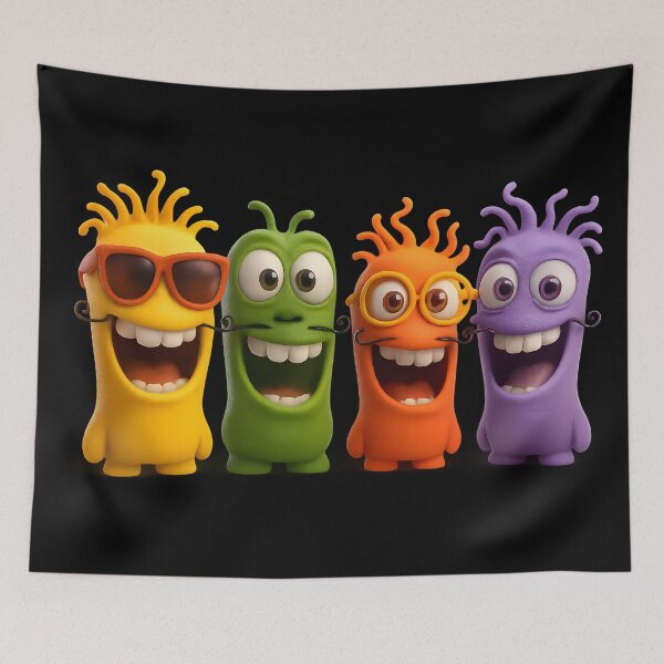 Item preview, Colorful Cartoon Monster Crew — Whimsical Cute Monster Illustration designed and sold by Witsprings.