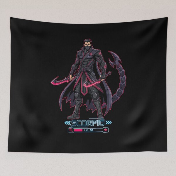 Item preview, Scorpio Zodiac as Video Game Character - Ninja Assassin Level 66 designed and sold by A Mediterranean Crab.