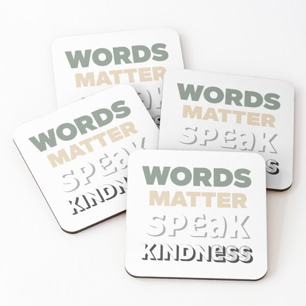 Item preview, Words Matter Speak Kindness — Positive Message Minimalist Typography T‑Shirt,  Funny Shirt, Valentine Shirt gift designed and sold by GAIDREDA.