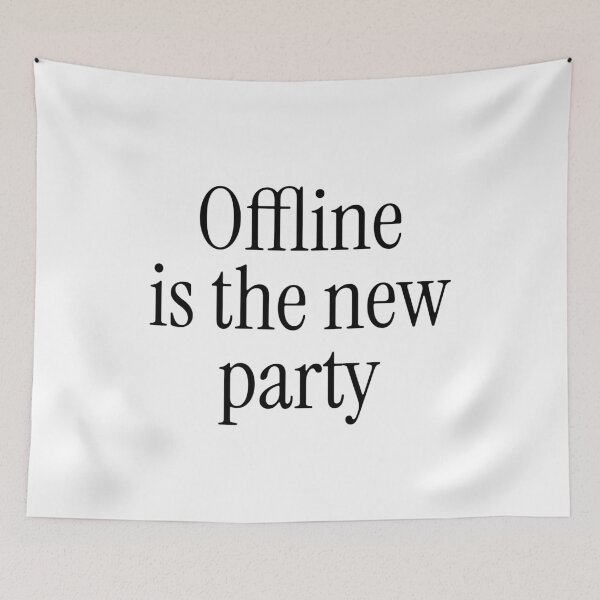 Item preview, Offline Is the New Party – Minimalist Typographic Design designed and sold by LeGrizou.
