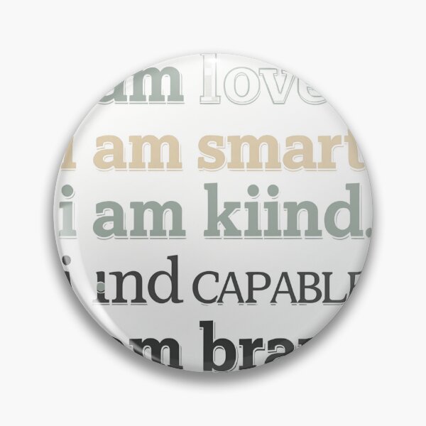 Item preview, i am loved, i am smart, i am kind, i am capable, i am brave — Affirmation Minimalist Typography T designed and sold by GAIDREDA.