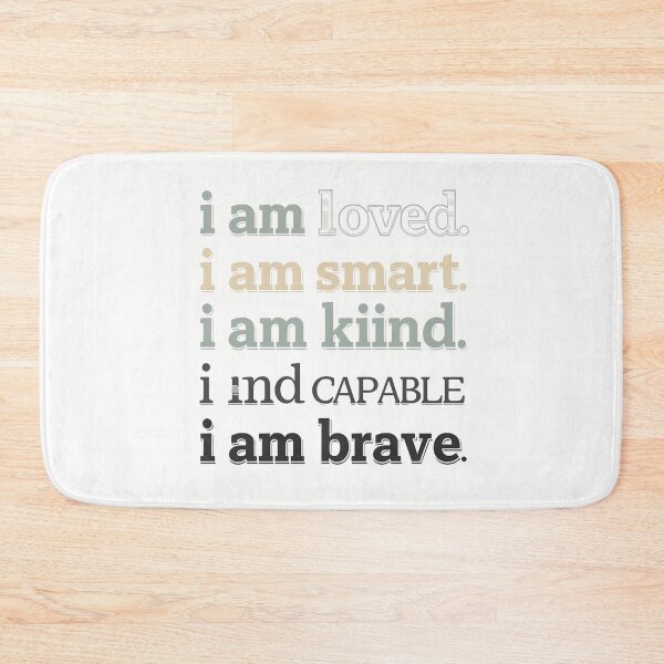 Item preview, i am loved, i am smart, i am kind, i am capable, i am brave — Affirmation Minimalist Typography T designed and sold by GAIDREDA.