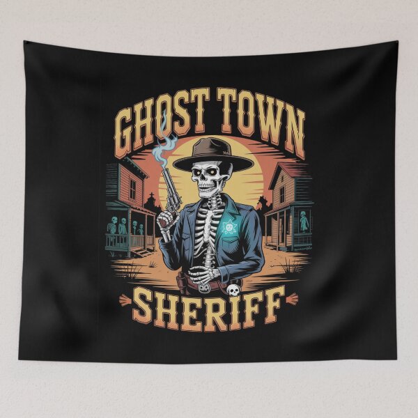 Item preview, cowboy ghost rider - wild west undead - grunge cowboy - skeleton gunslinger - cowboy skeleton - wild west skeleton - outlaw skeleton - vintage western - desert skeleton cowboy - creepy cowboy designed and sold by JansenGS.