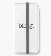 Blerg - black type iPhone Wallet/Case/Skin