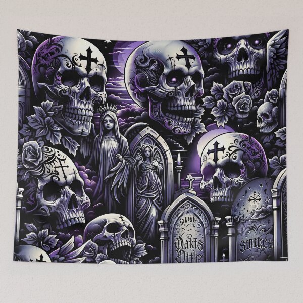 Item preview, Dark Gothic Skull Baroque Macabre Art Print designed and sold by PinUpPizzazz.