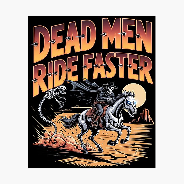 Item preview, skeleton cowboy - western skeleton - cowboy skull - ghost cowboy - spooky cowboy - undead outlaw - dark western - cowboy bones - western gothic - skull illustration - desert bones - haunted saloon designed and sold by JansenGS.