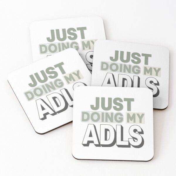Item preview, Just Doing My ADLs — Occupational Therapy Rehab Humor Minimalist Typography T‑Shirt designed and sold by GAIDREDA.