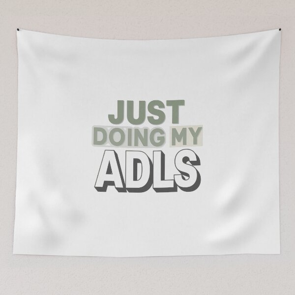 Item preview, Just Doing My ADLs — Occupational Therapy Rehab Humor Minimalist Typography T‑Shirt designed and sold by GAIDREDA.
