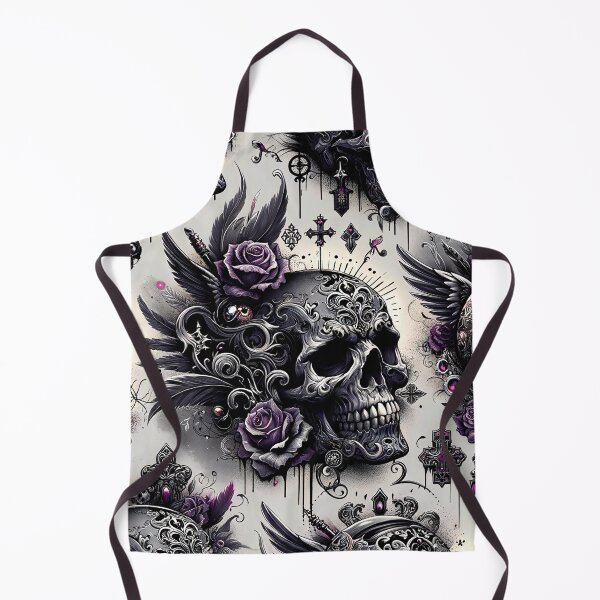 Item preview, Dark Gothic Skull Baroque Macabre Art Print designed and sold by PinUpPizzazz.