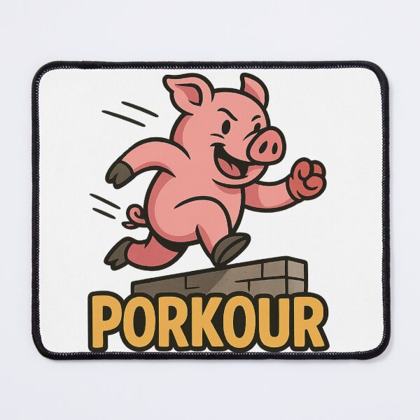 Item preview, Porkour – Funny Pig Parkour Pun Shirt designed and sold by BuyByButterfly.