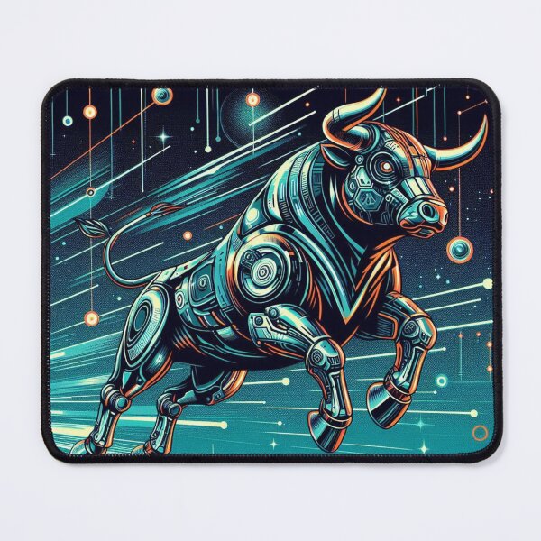 Item preview, futuristic bull designed and sold by Dogandesighn.
