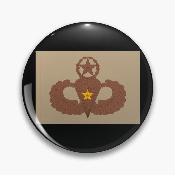 Item preview, Badge - Army - Parachutist - Master - 1 Combat Star - Subdued - Desert X 300 designed and sold by Military Insignia Products.