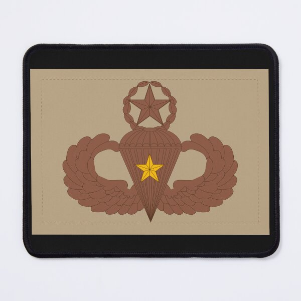 Item preview, Badge - Army - Parachutist - Master - 1 Combat Star - Subdued - Desert X 300 designed and sold by Military Insignia Products.
