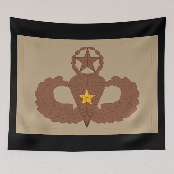 Item preview, Badge - Army - Parachutist - Master - 1 Combat Star - Subdued - Desert X 300 designed and sold by Military Insignia Products.