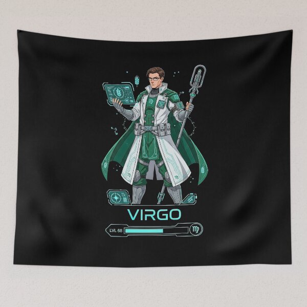 Item preview, Virgo as Video Game Character - Tech Alchemist Field Scientist designed and sold by A Mediterranean Crab.