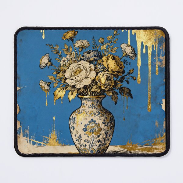 Item preview, Hand-Painted Delftware Vase with Floral Design – Elegant Blue & White Ceramic Flower Vase designed and sold by ldjcustomdesign.