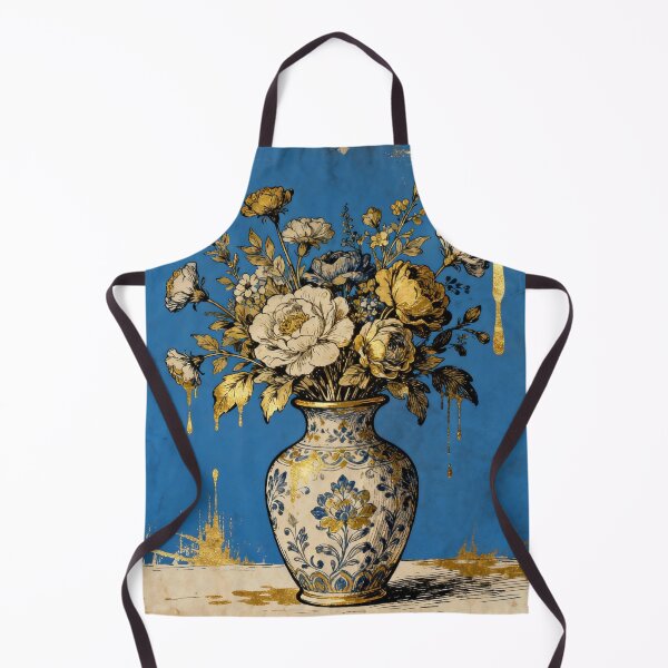 Item preview, Hand-Painted Delftware Vase with Floral Design – Elegant Blue & White Ceramic Flower Vase designed and sold by ldjcustomdesign.