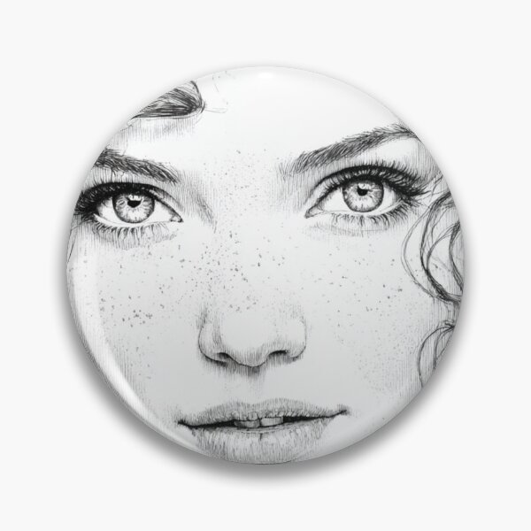 Item preview, Isabella the Dreamer – Intricate Line Art Portrait of a Curly-Haired Woman designed and sold by mliotard.