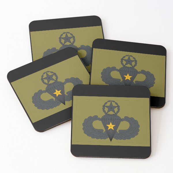 Item preview, Badge - Army - Parachutist - Master - 1 Combat Star - Subdued X 300 designed and sold by Military Insignia Products.