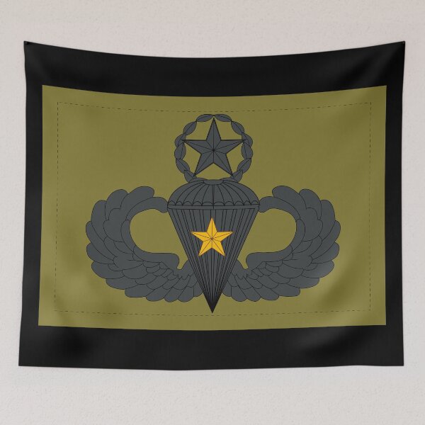 Item preview, Badge - Army - Parachutist - Master - 1 Combat Star - Subdued X 300 designed and sold by Military Insignia Products.
