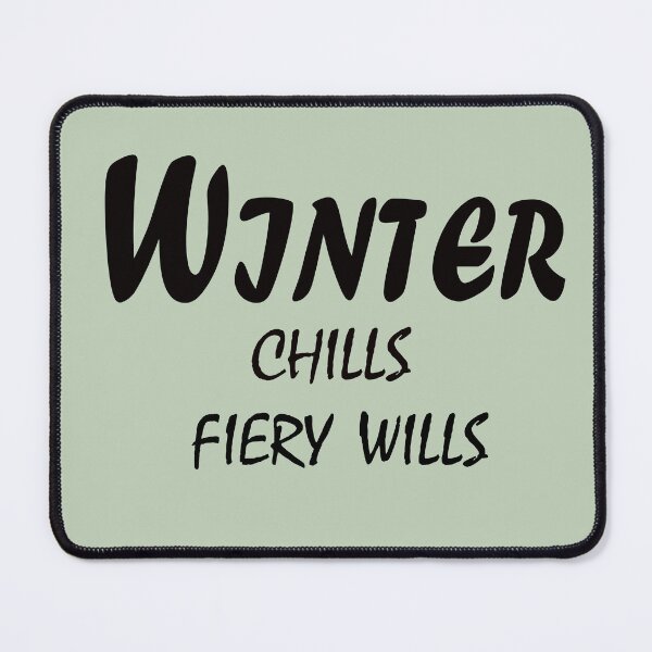 Item preview, Winter Chills, Fiery Wills – Motivational Winter Mindset Quote Design designed and sold by ArtNestVerse.