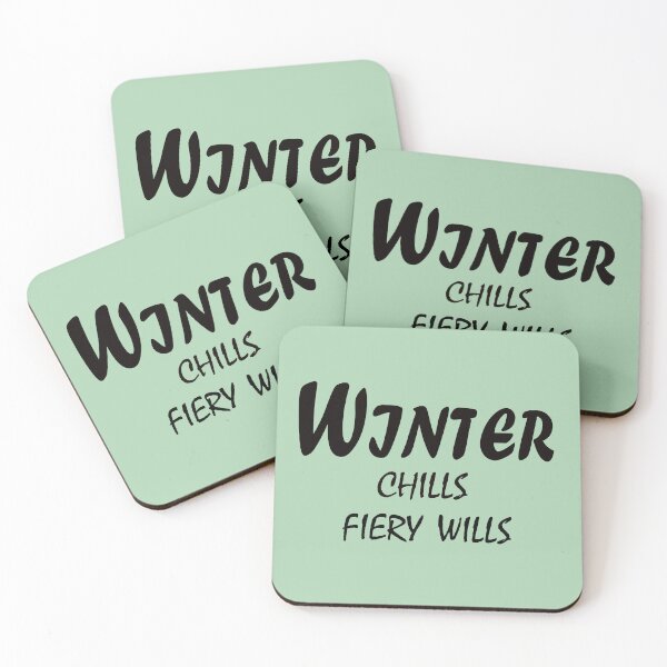 Item preview, Winter Chills, Fiery Wills – Motivational Winter Mindset Quote Design designed and sold by ArtNestVerse.