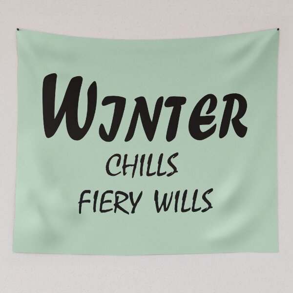 Item preview, Winter Chills, Fiery Wills – Motivational Winter Mindset Quote Design designed and sold by ArtNestVerse.
