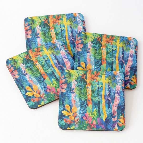 Item preview, Colorful Watercolor Forest  designed and sold by tonymagnerart.