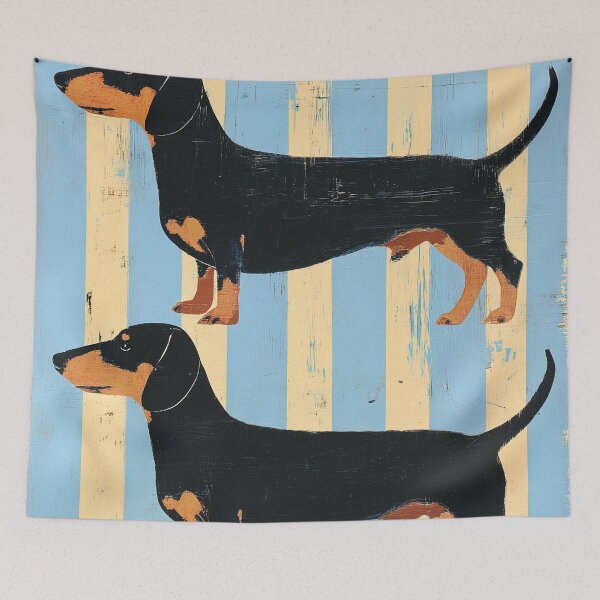 Item preview, Striped Dachshund Duo ?? designed and sold by Venon28.