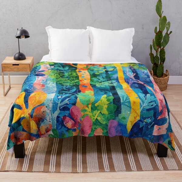 Item preview, Colorful Watercolor Forest designed and sold by tonymagnerart.